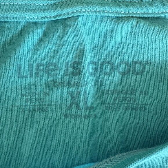 Life Is Good Womens XL Teal Seagulls Gulls Gone Wild Crusher Tee Tshirt Cotton - Picture 9 of 14